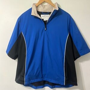 FootJoy Dryjoy Women’s Blue and Black 3/4 Zip Pullover Golf Jacket Size L